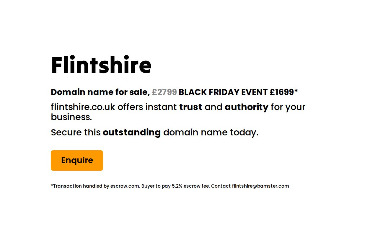 Flintshire domain name for sale